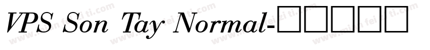 VPS Son Tay Normal字体转换